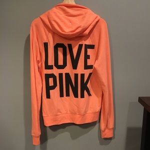 Love Pink Victoria's Secret Orange Hoodie L